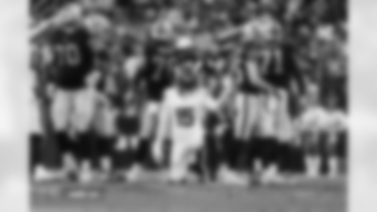 Nik Bonitto (15) during the Broncos' Week 14 game against the Las Vegas Raiders at Allegiant Stadium in Las Vegas, Nevada on December 7, 2025. Photo by Gabriel Christus / Denver Broncos