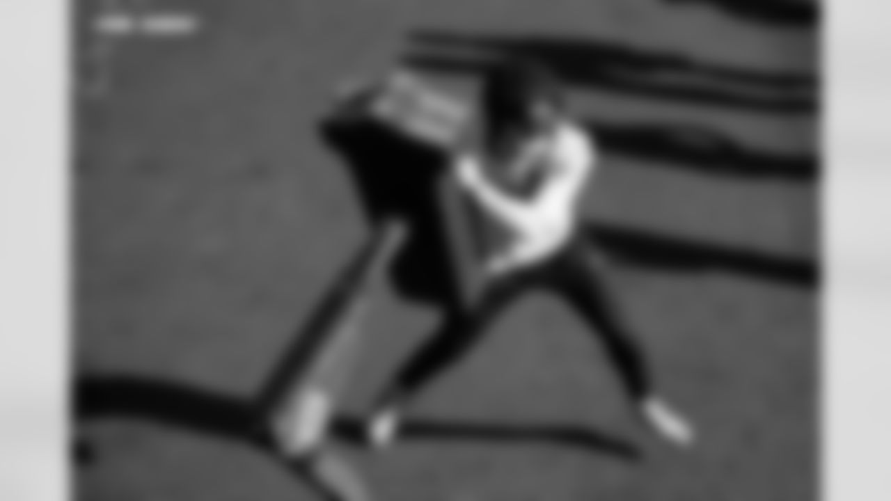 Que Robinson during practice on Wednesday, January 21, 2026 at Broncos Park Powered by CommonSpirit in Englewood, Colorado.
Photo by Gabriel Christus / Denver Broncos