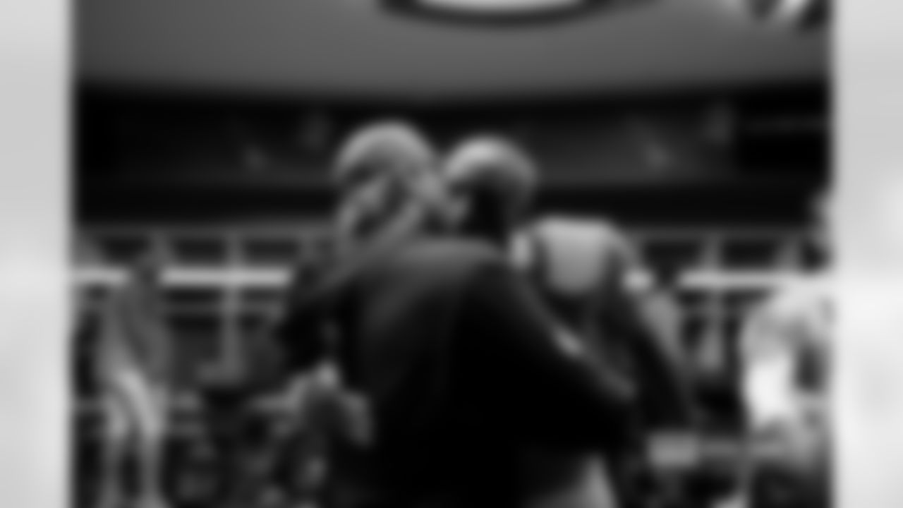 Wil Lutz and Courtland Sutton during the Broncos' Week 7 game against the New York Giants at Empower Field at Mile High in Denver, Colorado on October 19, 2025. Photo by Gabriel Christus / Denver Broncos