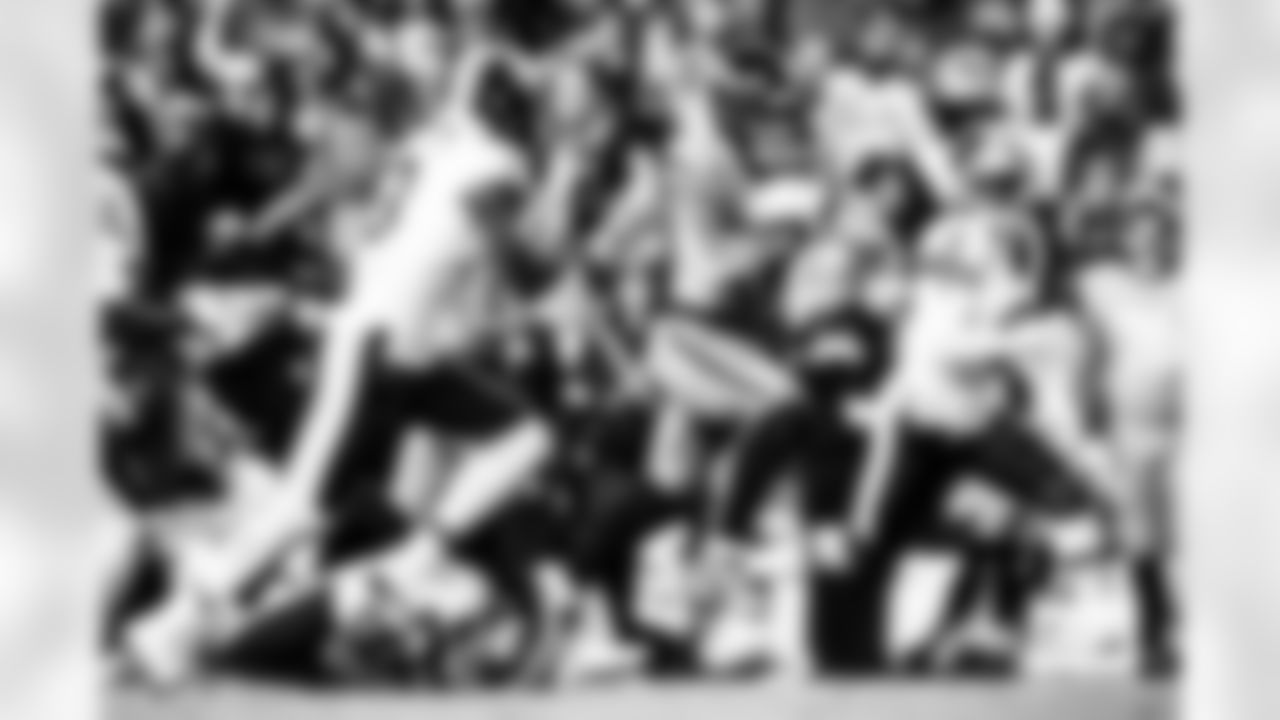 Denver Broncos tight end Evan Engram (1) runs with the ball on a reception during overtime of the Broncos' Week 13 game against the Washington Commanders at Northwest Stadium in Landover, Maryland on November 30, 2025. Photo by Ben Swanson / Denver Broncos