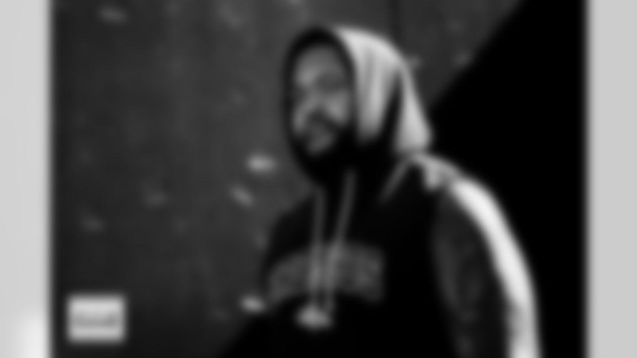 Eyioma Uwazurike before the Broncos' Week 5 game against the Philadelphia Eagles at Lincoln Financial Field in Philadelphia, Pennsylvania on October 5, 2025. Photo by Ben Swanson / Denver Broncos