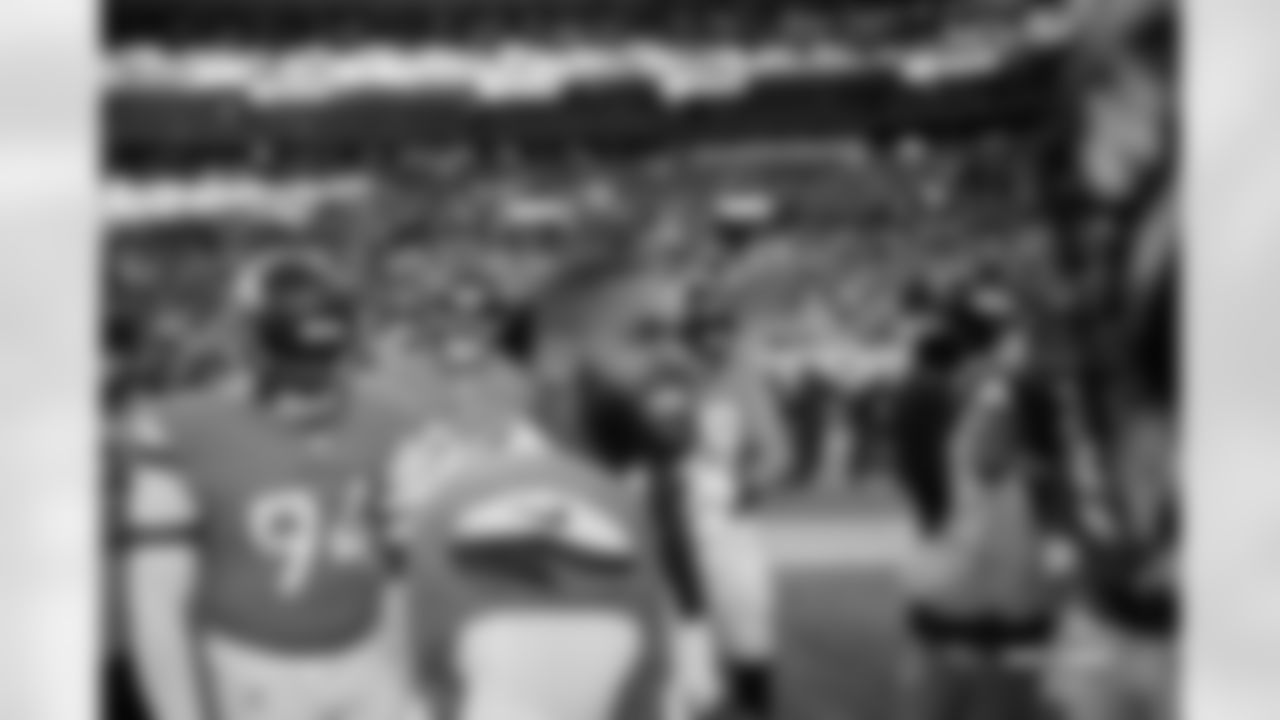 Jonathon Cooper (0) before the Broncos' Week 15 game against the Indianapolis Colts at Empower Field at Mile High in Denver, Colorado on December 15, 2024. Photo by Ben Swanson / Denver Broncos