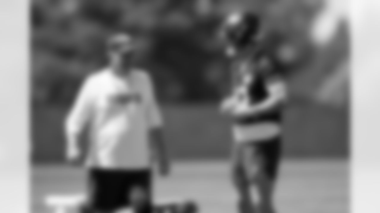 Sean Payton and Bo Nix during minicamp at Broncos Park Powered by CommonSpirit on Wednesday, June 11, 2025 in Englewood, Colorado.
Photo by Gabriel Christus / Denver Broncos