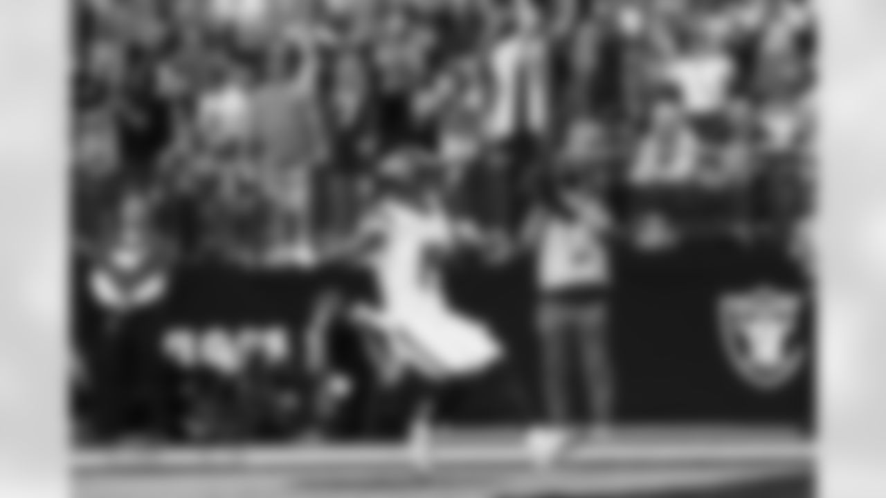 Marvin Mims Jr. (19) during the Broncos' Week 14 game against the Las Vegas Raiders at Allegiant Stadium in Las Vegas, Nevada on December 7, 2025. Photo by Ben Swanson / Denver Broncos