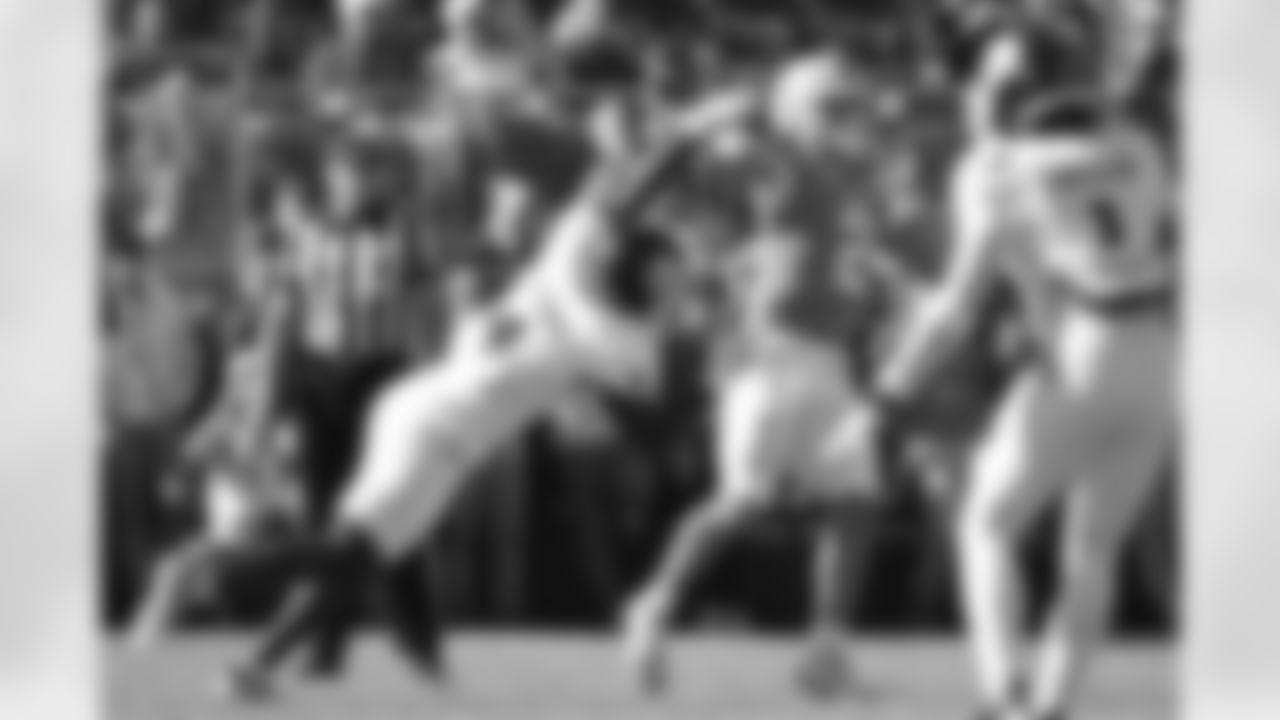 "The Broncos' defense is close to being the elite, all-round unit they wanted to be in 2024, but they just need some more help along the defensive line. Stewart has upside through the roof, but is still a little rough around the edges." [Charles McDonald, Yahoo! Sports, Feb. 11] (AP Photo/Thomas Graning)