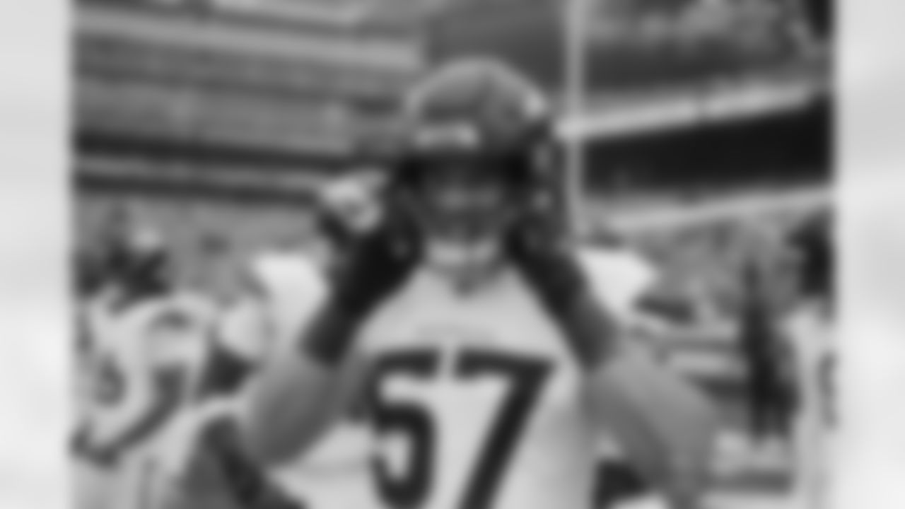 Kristian Welch before the Broncos' Week 4 game against the New York Jets at MetLife Stadium in East Rutherford, New Jersey on September 29, 2024. Photo by Ben Swanson / Denver Broncos