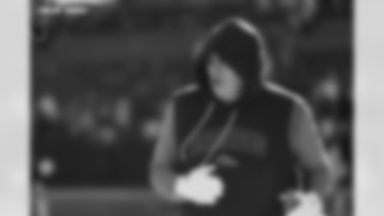 Garett Bolles before the Broncos' Divisional Round playoff game against the Buffalo Bills at Empower Field at Mile High in Denver, Colorado on January 17, 2026. Photo by Gabriel Christus / Denver Broncos