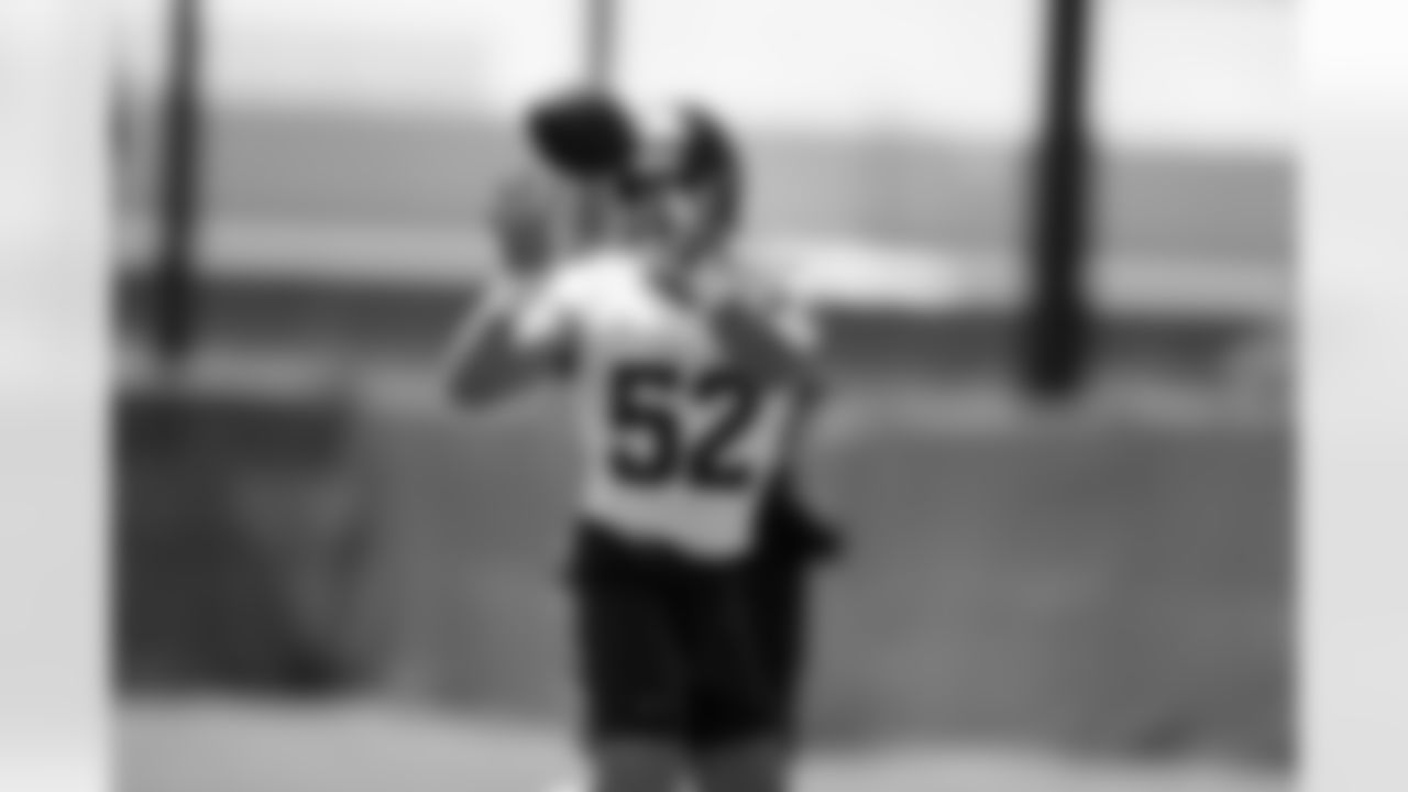 Jonah Elliss during minicamp at Broncos Park Powered by CommonSpirit on Wednesday, June 11, 2025 in Englewood, Colorado.
Photo by Gabriel Christus / Denver Broncos