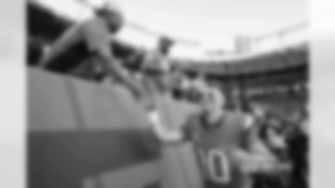 Bo Nix during the Broncos' Week 7 game against the New York Giants at Empower Field at Mile High in Denver, Colorado on October 19, 2025. Photo by Ben Swanson / Denver Broncos