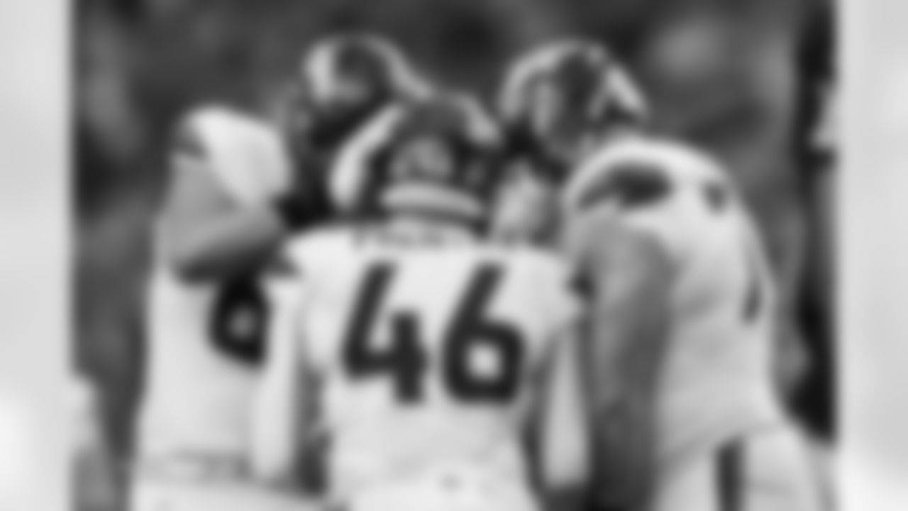 Prentice (46) during the Broncos' Week 14 game against the Las Vegas Raiders at Allegiant Stadium in Las Vegas, Nevada on December 7, 2025. Photo by Ben Swanson / Denver Broncos