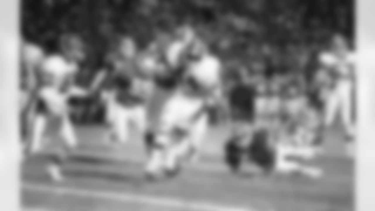 One of the Broncos' most-famous playoff moments, yet again against the Browns, came just a year after "The Drive." This time in the friendly confines at Mile High Stadium, the Broncos forced a crucial fumble to prevent a go-ahead touchdown in the final minutes of the 1987 AFC Championship Game. Denver recovered the fumble to clinch another trip to the Super Bowl. (AP Photo/Mark Duncan)