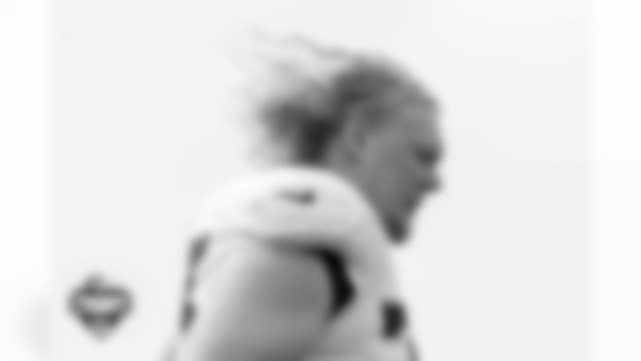 Frank Crum during a training camp practice at Broncos Park Powered by CommonSpirit on Tuesday, August 5, 2025 in Englewood, Colorado.
Photo by Gabriel Christus / Denver Broncos