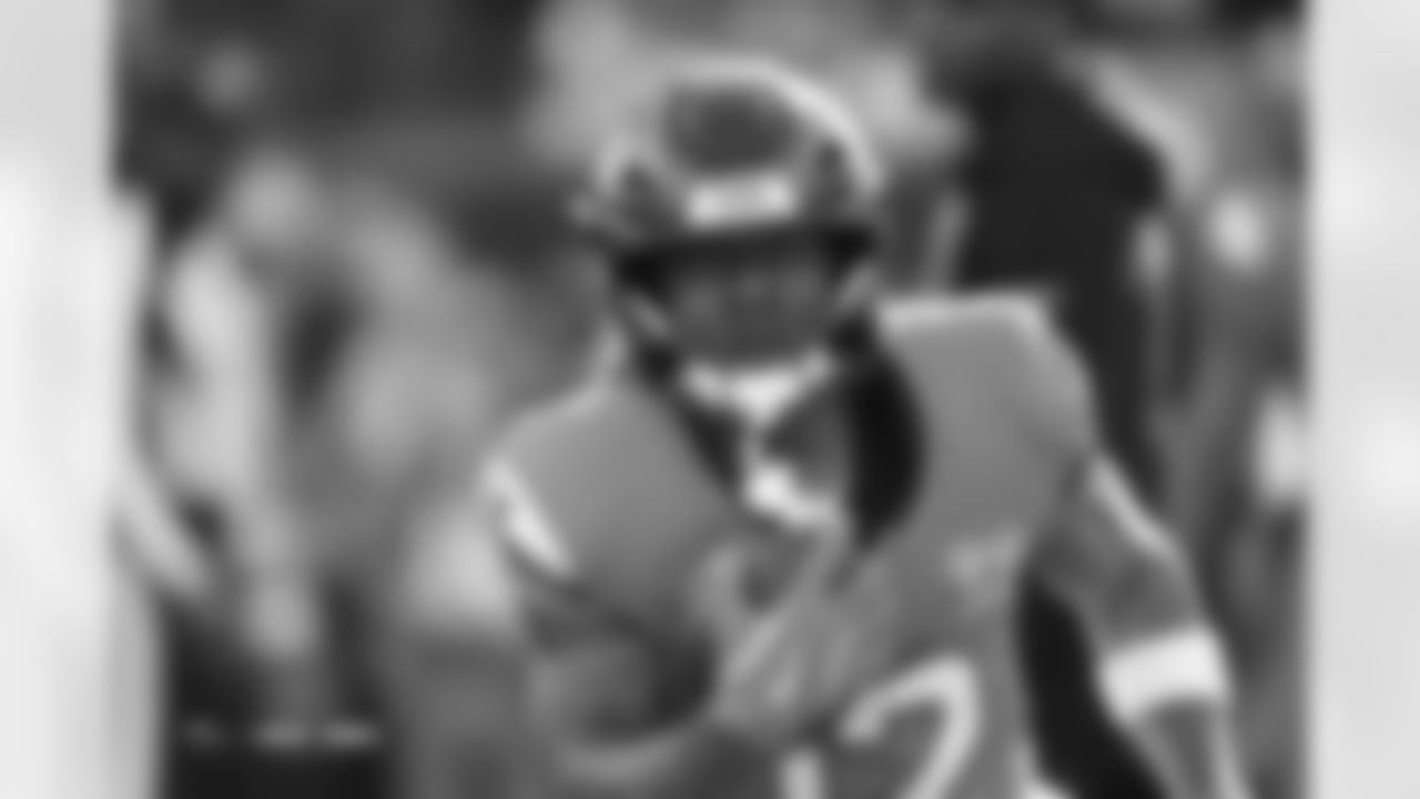 RJ Harvey (12) before the Broncos' Week 16 game against the Jacksonville Jaguars at Empower Field at Mile High in Denver, Colorado on December 21, 2025. Photo by Ben Swanson / Denver Broncos