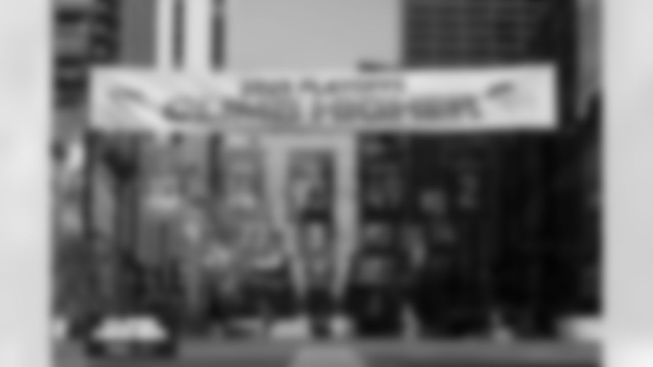 Denver Broncos jersey banners hang in Larimer Square to celebrate the Broncos making the playoffs on Tuesday, January 13, 2026 in Denver, Colorado.
Photo by Gabriel Christus / Denver Broncos