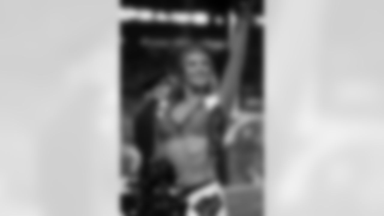 Denver Broncos Cheerleaders perform during the Broncos' Week 15 game against the Green Bay Packers at Empower Field at Mile High in Denver, Colorado on December 14, 2025. Photo by Adam Bratten / Denver Broncos