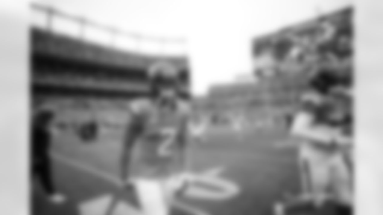 Pat Surtain II (2) before the Broncos' Week 8 game against the Carolina Panthers at Empower Field at Mile High in Denver, Colorado on October 27, 2024. Photo by Gabriel Christus / Denver Broncos