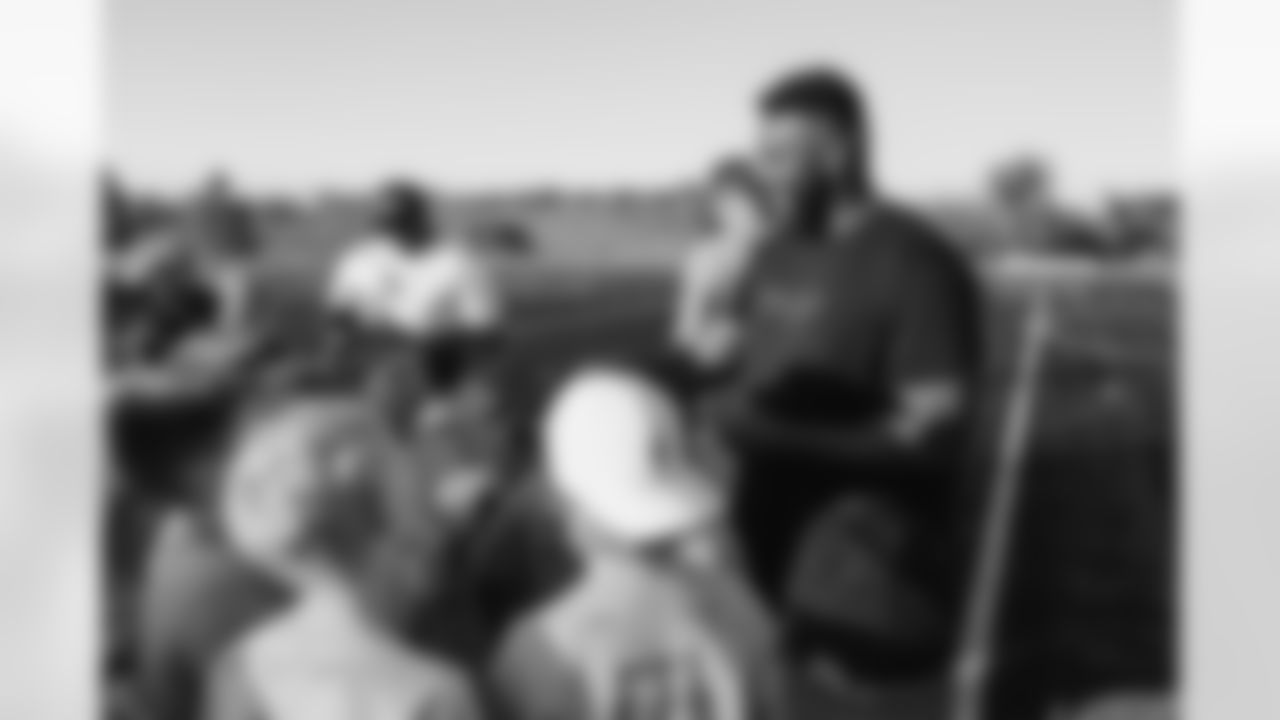 Matt Peart during a free youth football camp hosted by Garett Bolles and his GB3 Foundation at Legend High School on June 9, 2025 in Parker, Colorado. Photo by Eli Millner