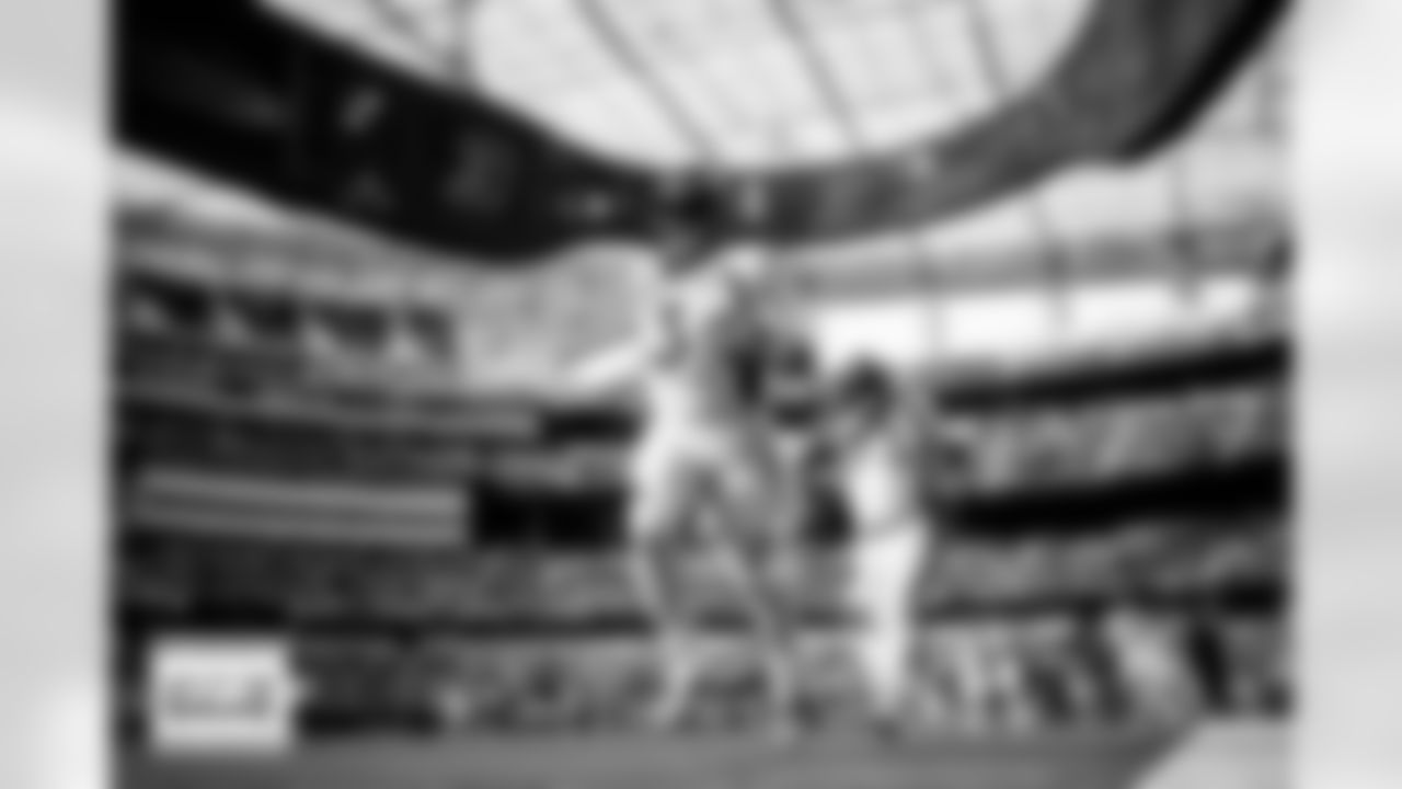 Russell Wilson before the Broncos' Week 14 game against the Los Angeles Chargers at SoFi Stadium in Inglewood, California on December 10, 2023. Photo by Ben Swanson / Denver Broncos