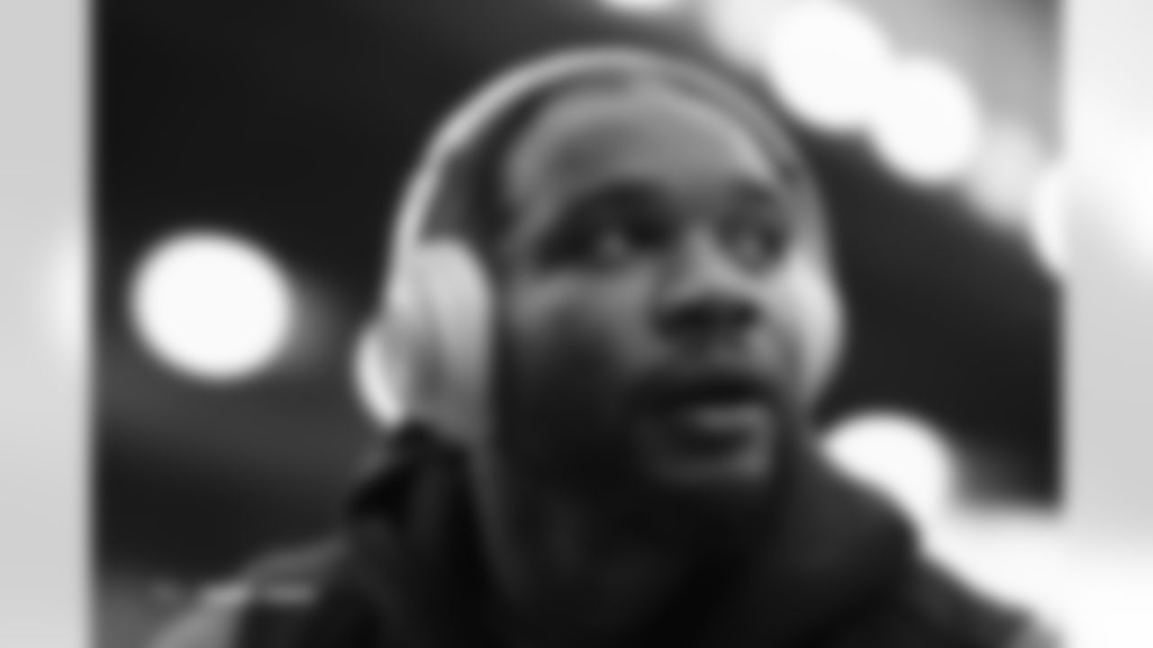 J.K. Dobbins before the Broncos' Week 9 game against the Houston Texans at NRG Stadium in Houston, Texas on November 2, 2025. Photo by Ben Swanson / Denver Broncos