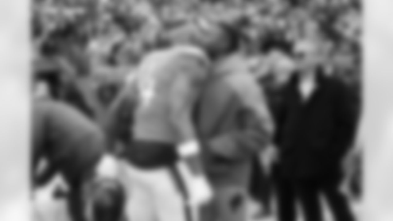 Courtland Sutton (14) and Emmanuel Sanders before the AFC Championship Game between the Denver Broncos and New England Patriots at Empower Field at Mile High in Denver, Colorado on January 25, 2026. Photo by Ben Swanson / Denver Broncos
