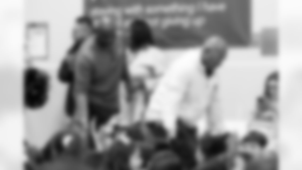 The Denver Broncos and CommonSpirit host a Thanksgiving assembly and activities about kindness at Colfax Elementary School in Denver, Colorado on November 11, 2025. Photo by Ben Swanson / Denver Broncos