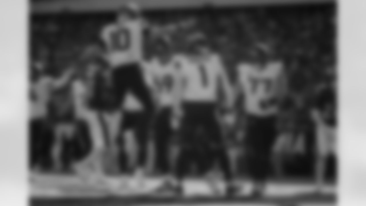 Denver Broncos quarterback Bo Nix (10) celebrates with tight end Evan Engram (1) after a touchdown during the Broncos' Week 5 game against the Philadelphia Eagles at Lincoln Financial Field in Philadelphia, Pennsylvania on October 5, 2025. Photo by Gabriel Christus / Denver Broncos