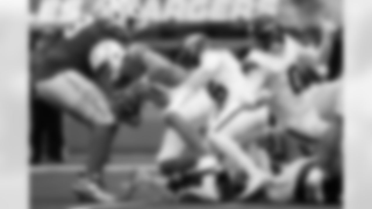 Denver Broncos linebacker Nik Bonitto (15) sacks Los Angeles Chargers quarterback Justin Herbert (10) during the Broncos' Week 3 game against the Los Angeles Chargers at SoFi Stadium in Inglewood, California on September 21, 2025. Photo by Ben Swanson / Denver Broncos