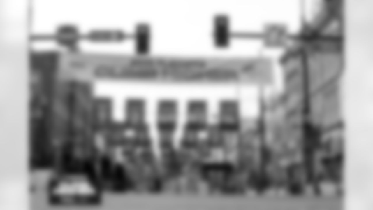 Denver Broncos jersey banners hang in Larimer Square to celebrate the Broncos making the playoffs on Tuesday, January 13, 2026 in Denver, Colorado.
Photo by Gabriel Christus / Denver Broncos