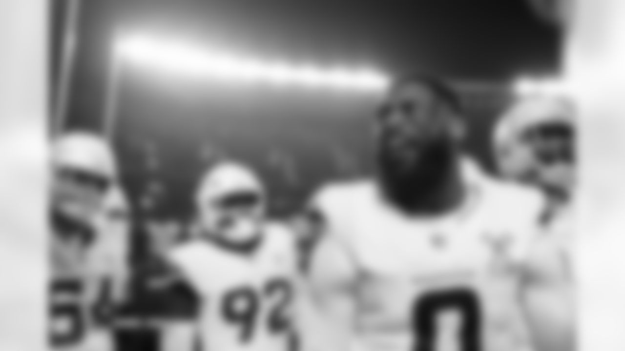 Jonathon Cooper (0) before the Broncos' Week 17 game against the Kansas City Chiefs at GEHA Field at Arrowhead Stadium in Kansas City, Missouri on December 25, 2025. Photo by Ben Swanson / Denver Broncos