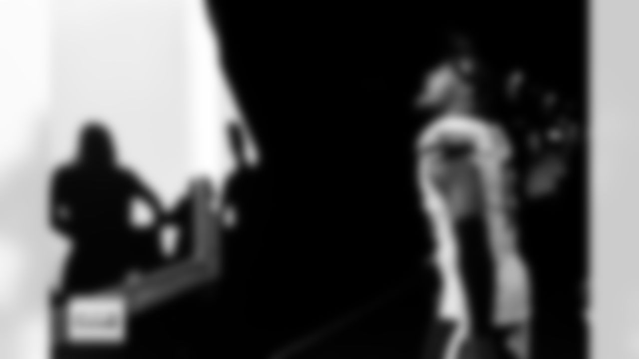 Denver Broncos linebacker Nik Bonitto (15) celebrates as he runs off the field after the Broncos' Week 5 game against the Philadelphia Eagles at Lincoln Financial Field in Philadelphia, Pennsylvania on October 5, 2025. Photo by Gabriel Christus / Denver Broncos