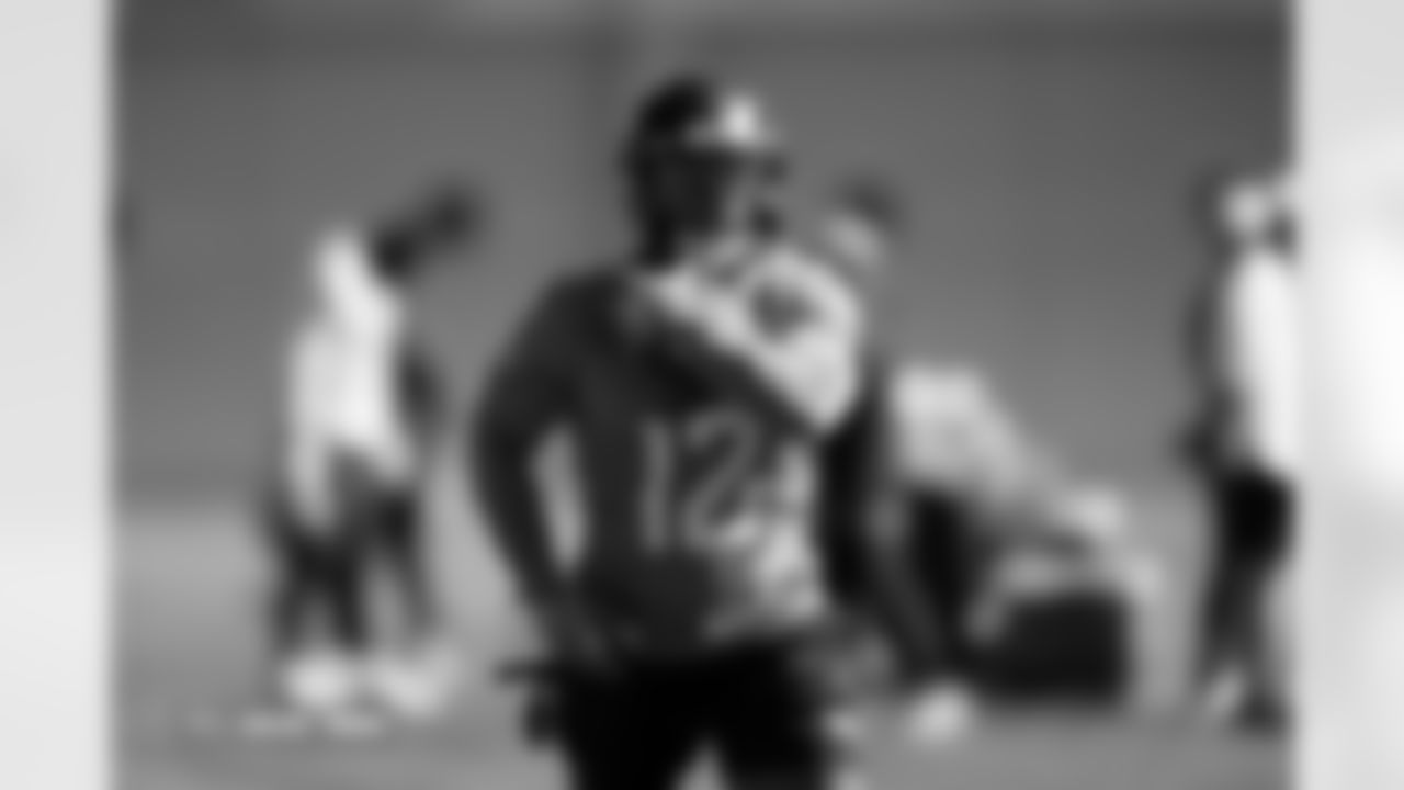 RJ Harvey during practice on Friday, October 17, 2025 at Broncos Park Powered by CommonSpirit in Englewood, Colorado.
Photo by Gabriel Christus / Denver Broncos