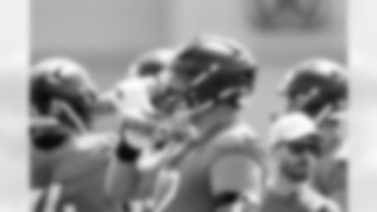 Garett Bolles during a mandatory minicamp practice at Broncos Park Powered by CommonSpirit on June 12, 2025 in Englewood, Colorado. Photo by Ben Swanson / Denver Broncos