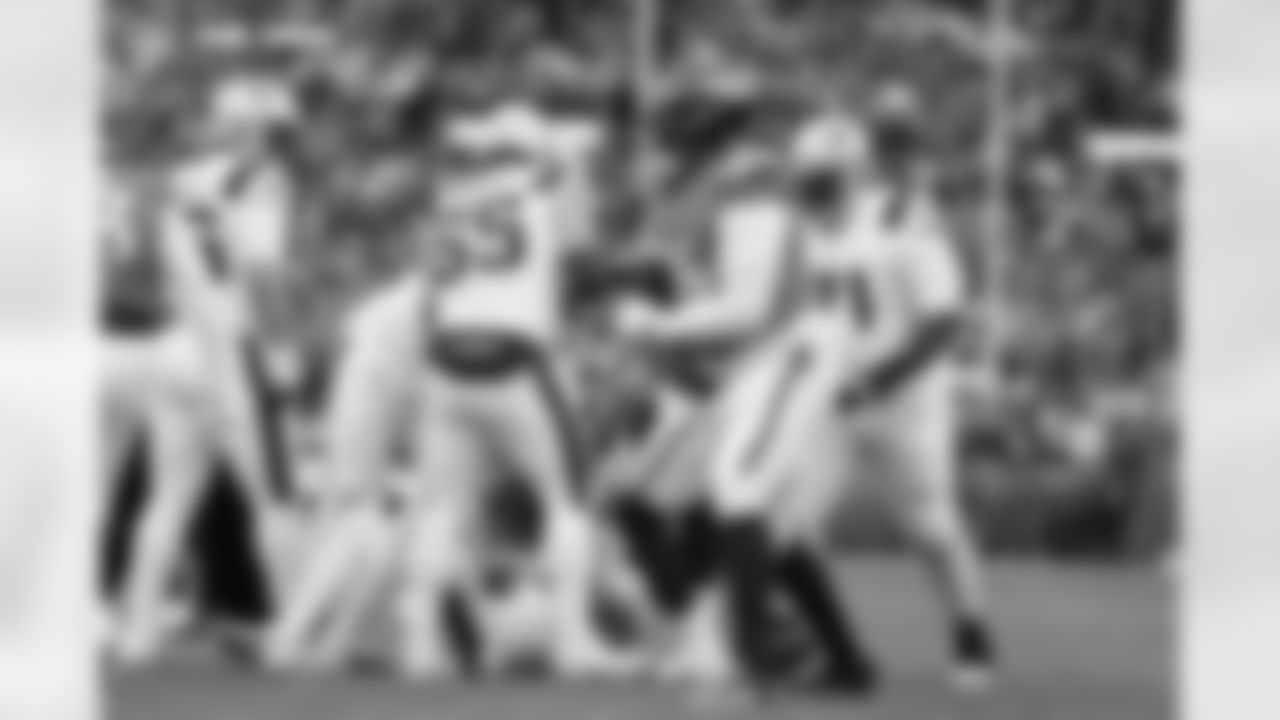 Eyioma Uwazurike during the AFC Championship Game between the Denver Broncos and New England Patriots at Empower Field at Mile High in Denver, Colorado on January 25, 2026. Photo by Gavin Liddell / Denver Broncos