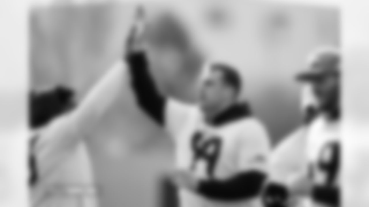 D.J. Jones and Zach Allen during practice at Broncos Park Powered by CommonSpirit in Englewood, Colorado on December 23, 2025. Photo by Ben Swanson / Denver Broncos