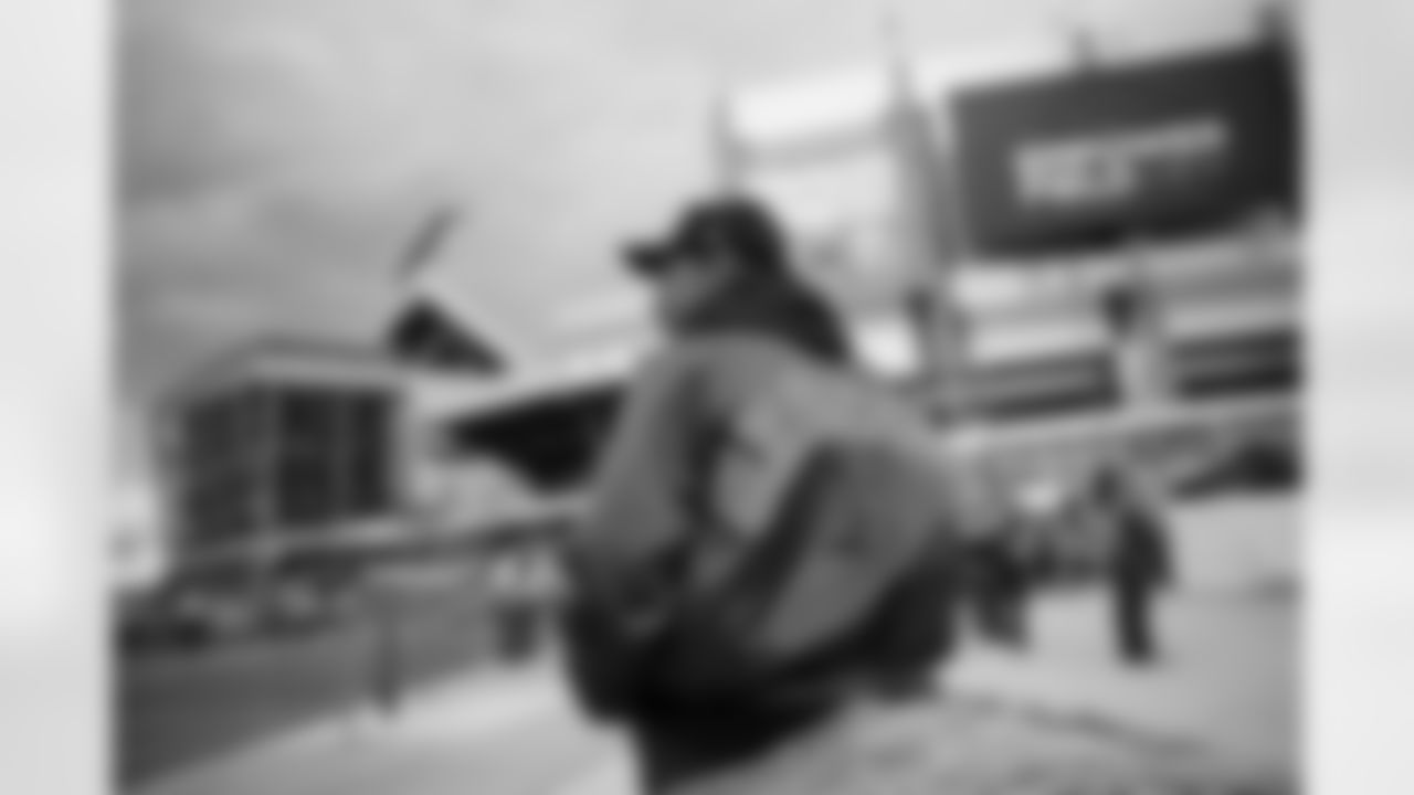 A fan in a retro jacket before the Broncos' Week 8 game against the Dallas Cowboys at Empower Field at Mile High in Denver, Colorado on October 26, 2025. Photo by Ben Swanson / Denver Broncos