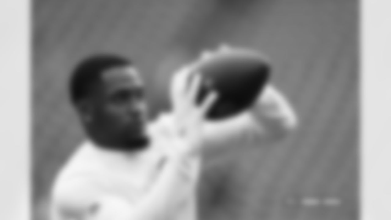 Trent Sherfield Jr. before the Broncos' Week 9 game against the Houston Texans at NRG Stadium in Houston, Texas on November 2, 2025. Photo by Ben Swanson / Denver Broncos