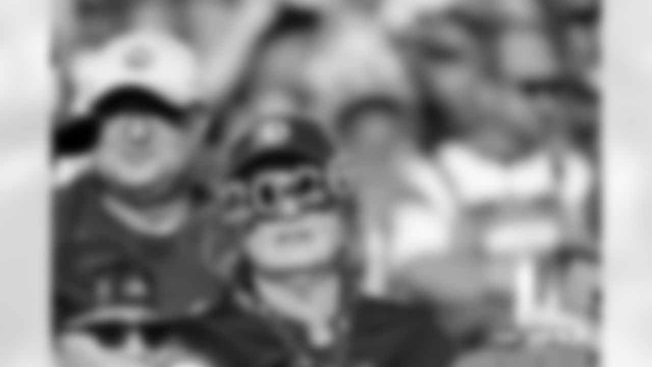 A Denver Broncos fan wears 2026 New Year's glasses during the Broncos' Week 18 game against the Los Angeles Chargers at Empower Field at Mile High in Denver, Colorado on January 4, 2026. Photo by Gabriel Christus / Denver Broncos