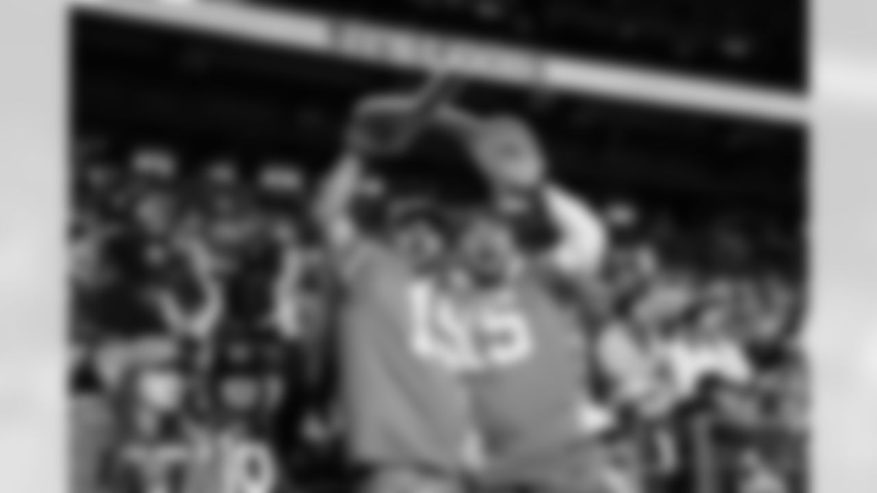 Denver Broncos fans celebrate a field goal during the Broncos' Week 10 game against the Las Vegas Raiders at Empower Field at Mile High in Denver, Colorado on November 6, 2025. Photo by Gavin Liddell / Denver Broncos
