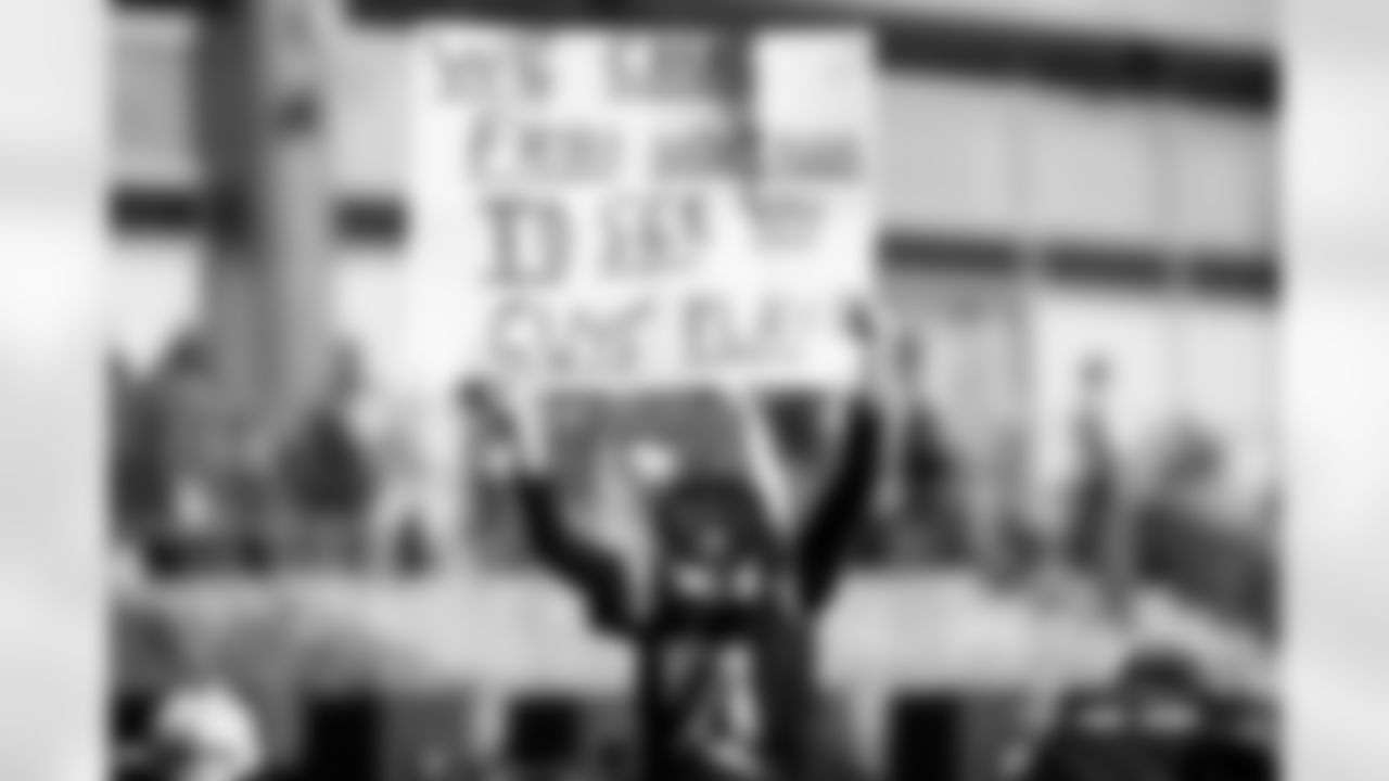 Fans during team arrivals before the Broncos' Week 15 game against the Green Bay Packers at Empower Field at Mile High in Denver, Colorado on December 14, 2025. Photo by Ben Swanson / Denver Broncos