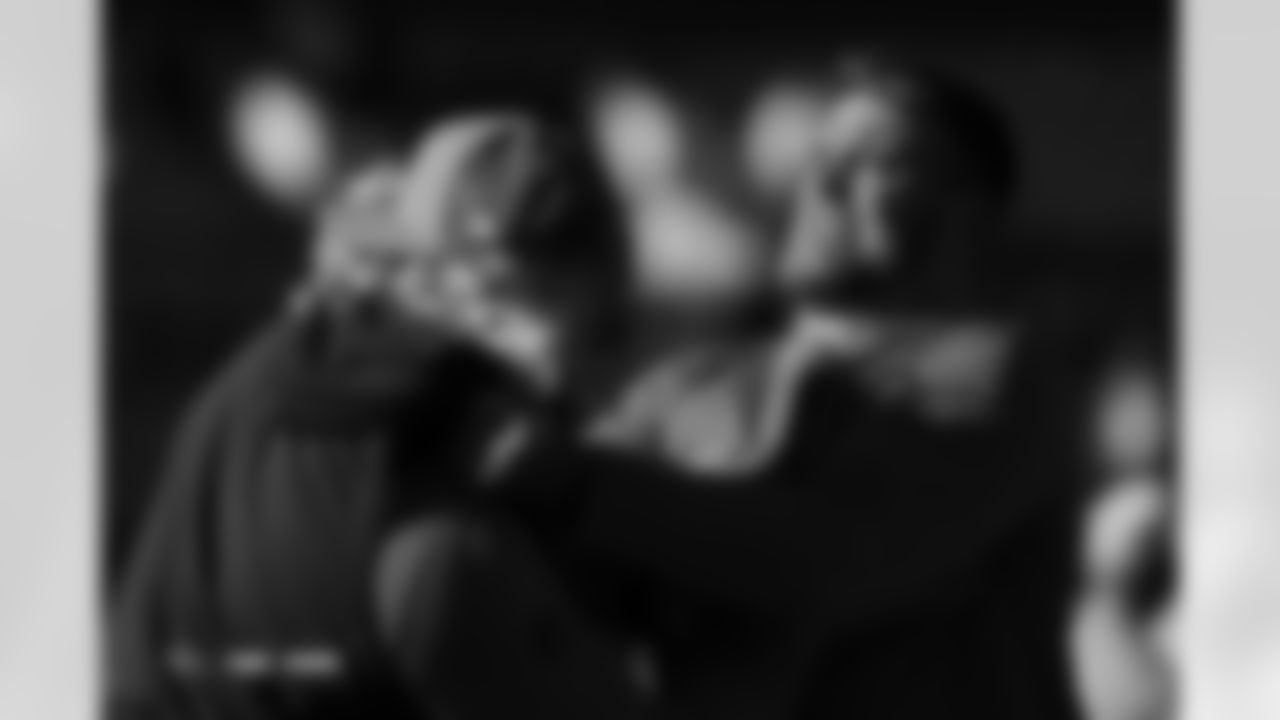 Mike McGlinchey before the Broncos' Week 15 game against the Green Bay Packers at Empower Field at Mile High in Denver, Colorado on December 14, 2025. Photo by Ben Swanson / Denver Broncos