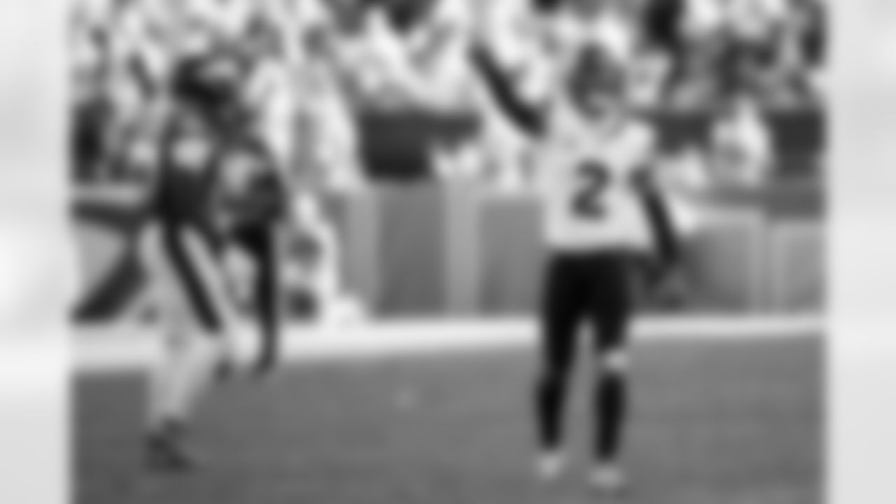 Denver Broncos cornerback Pat Surtain II (2) celebrates after an Eagles penalty during the Broncos' Week 5 game against the Philadelphia Eagles at Lincoln Financial Field in Philadelphia, Pennsylvania on October 5, 2025. Photo by Ben Swanson / Denver Broncos