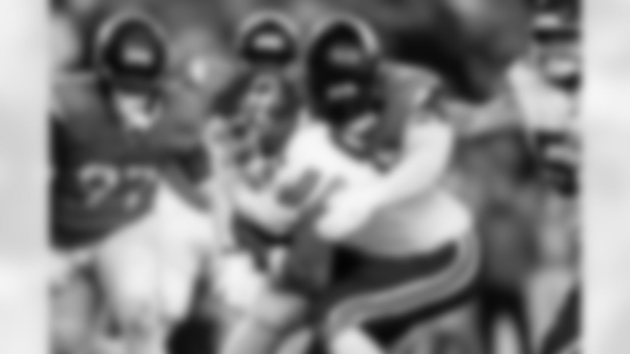 Denver Broncos defensive tackle D.J. Jones (93) tackles Kansas City Chiefs tight end Travis Kelce (87) during the Broncos' Week 11 game against the Kansas City Chiefs at Empower Field at Mile High in Denver, Colorado on November 16, 2025. Photo by Ben Swanson / Denver Broncos