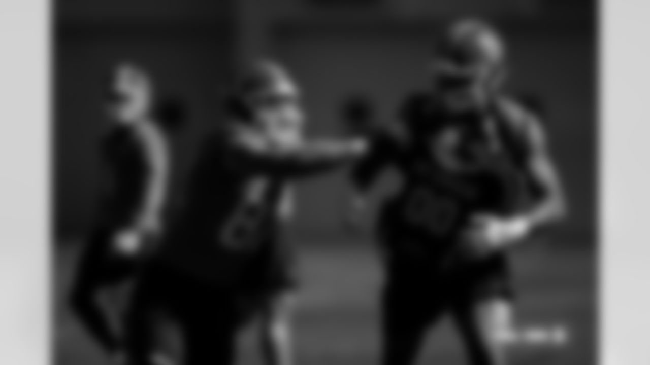 Adam Trautman during practice at Broncos Park Powered by CommonSpirit in Englewood, Colorado on October 23, 2025. Photo by Ben Swanson / Denver Broncos