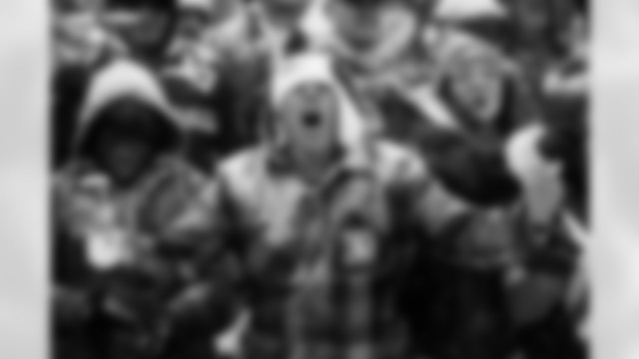 Denver Broncos fans in the snow during the AFC Championship Game between the Denver Broncos and New England Patriots at Empower Field at Mile High in Denver, Colorado on January 25, 2026. Photo by Gavin Liddell / Denver Broncos