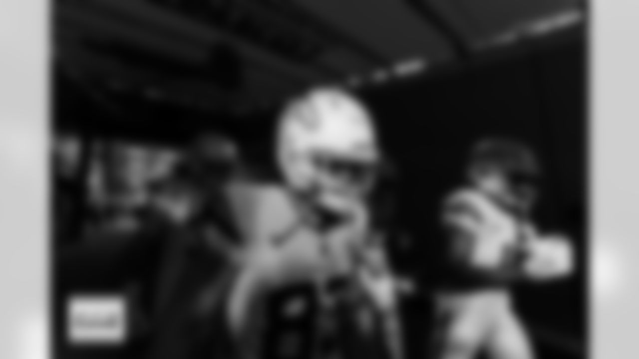 Denver Broncos wide receiver Michael Bandy (83) walks through the tunnel before the Broncos' Week 17 game against the Kansas City Chiefs at GEHA Field at Arrowhead Stadium in Kansas City, Missouri on December 25, 2025. Photo by Gabriel Christus / Denver Broncos