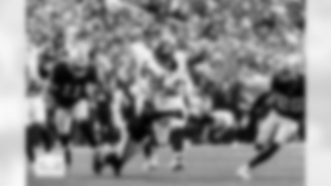 Denver Broncos running back RJ Harvey (12) runs with the ball during the Broncos' Week 14 game against the Las Vegas Raiders at Allegiant Stadium in Las Vegas, Nevada on December 7, 2025. Photo by Ben Swanson / Denver Broncos