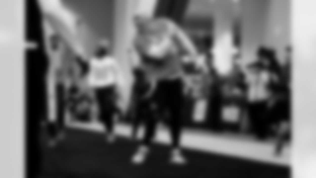 Denver Broncos offensive tackle Garett Bolles (72) celebrates a touchdown during the 2026 Pro Bowl Game on Tuesday, February 3, 2026 in San Francisco, California. (Kara Durrette/NFL)