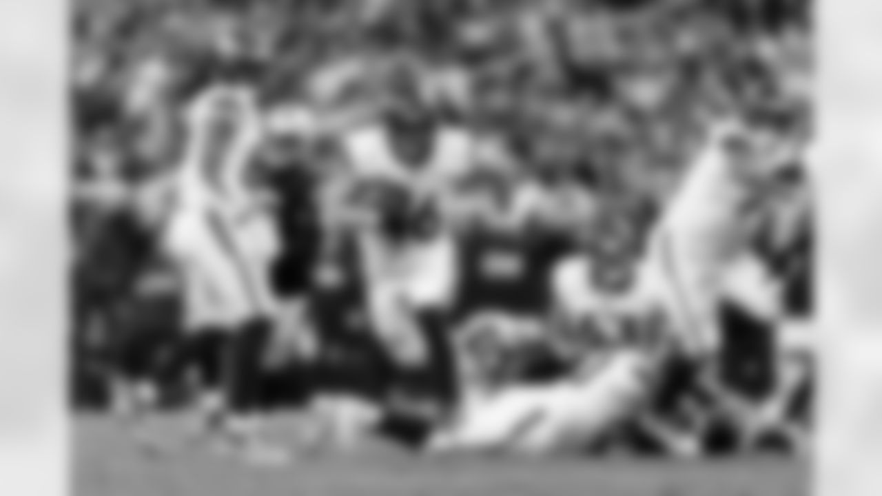 Denver Broncos fullback Adam Prentice (46) runs with the ball during the Broncos' Week 14 game against the Las Vegas Raiders at Allegiant Stadium in Las Vegas, Nevada on December 7, 2025. Photo by Ben Swanson / Denver Broncos