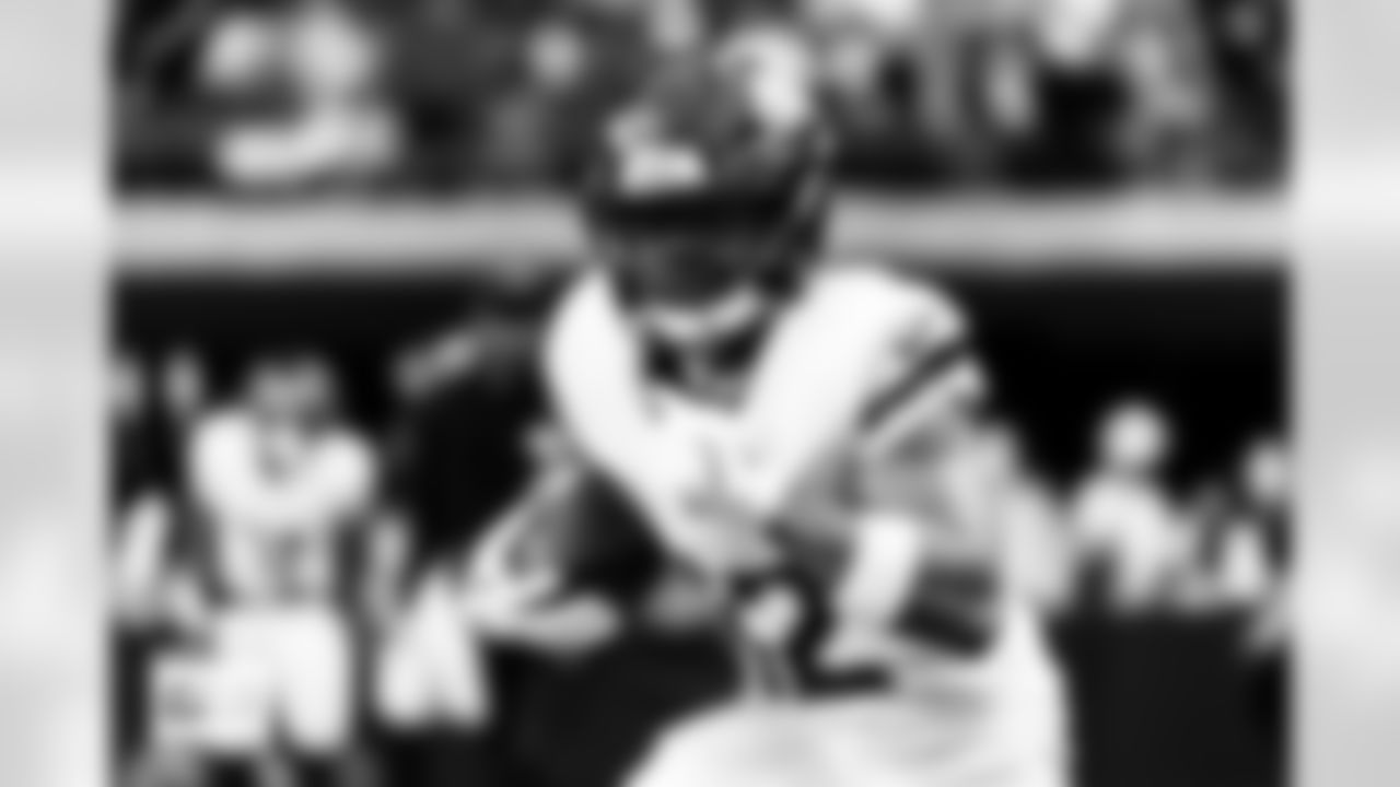 Denver Broncos running back RJ Harvey (12) warms up before the Broncos' Week 14 game against the Las Vegas Raiders at Allegiant Stadium in Las Vegas, Nevada on December 7, 2025. Photo by Ben Swanson / Denver Broncos