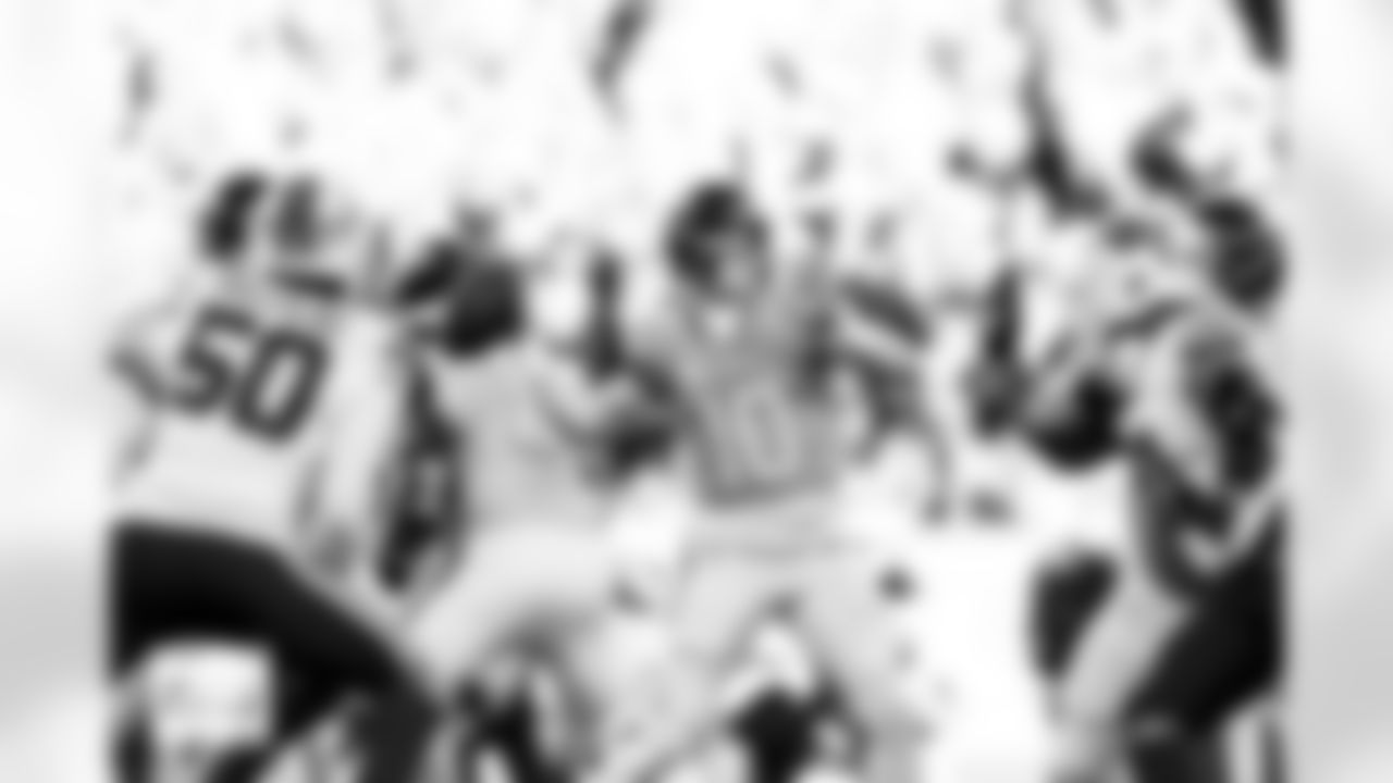 Denver Broncos quarterback Bo Nix (10) drops back to pass during the Broncos' Divisional Round playoff game against the Buffalo Bills at Empower Field at Mile High in Denver, Colorado on January 17, 2026. Photo by Gabriel Christus / Denver Broncos